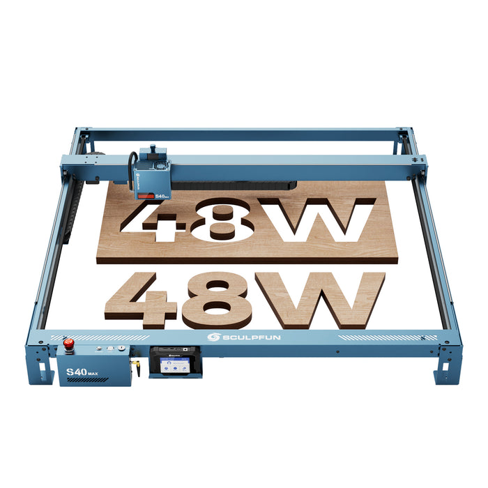 SCULPFUN S40 MAX máquina láser cortadora y grabadora de 48W con área de trabajo de 830x800mm