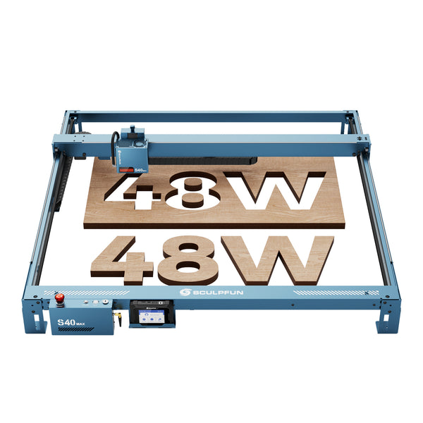 SCULPFUN S40 MAX máquina láser cortadora y grabadora de 48W con área de trabajo de 830x800mm