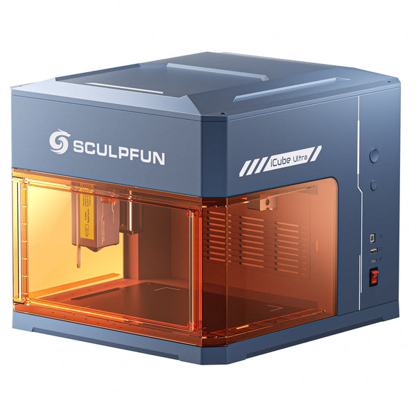 Sculpfun iCube Ultra Flagship - Grabadora láser portátil de doble módulo (12W diodo + 1.2W infrarrojo)